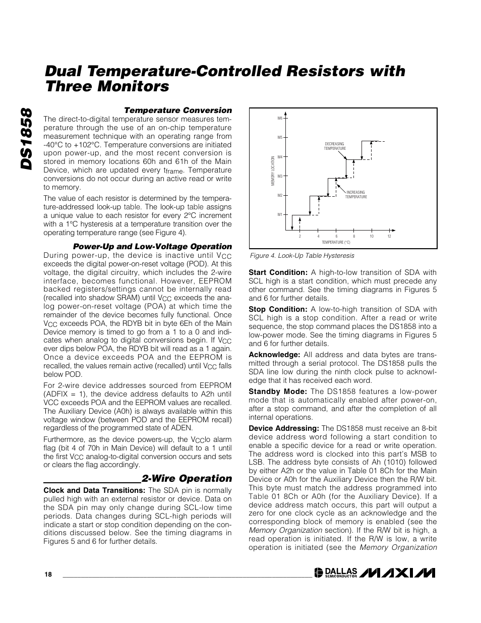 Wire operation | Rainbow Electronics DS1858 User Manual | Page 18 / 22