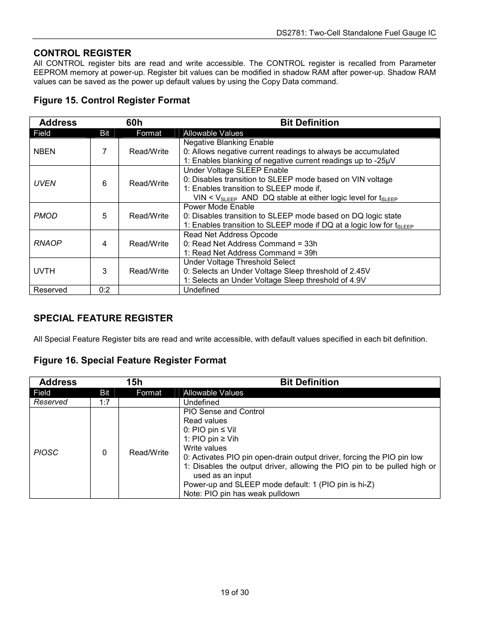 Rainbow Electronics DS2781 User Manual | Page 19 / 30