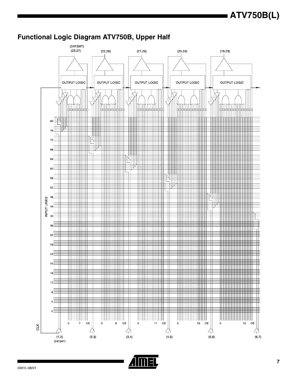 Functional logic diagram atv750b, upper half, Atv750b(l) | Rainbow Electronics ATV750BL User Manual | Page 7 / 19