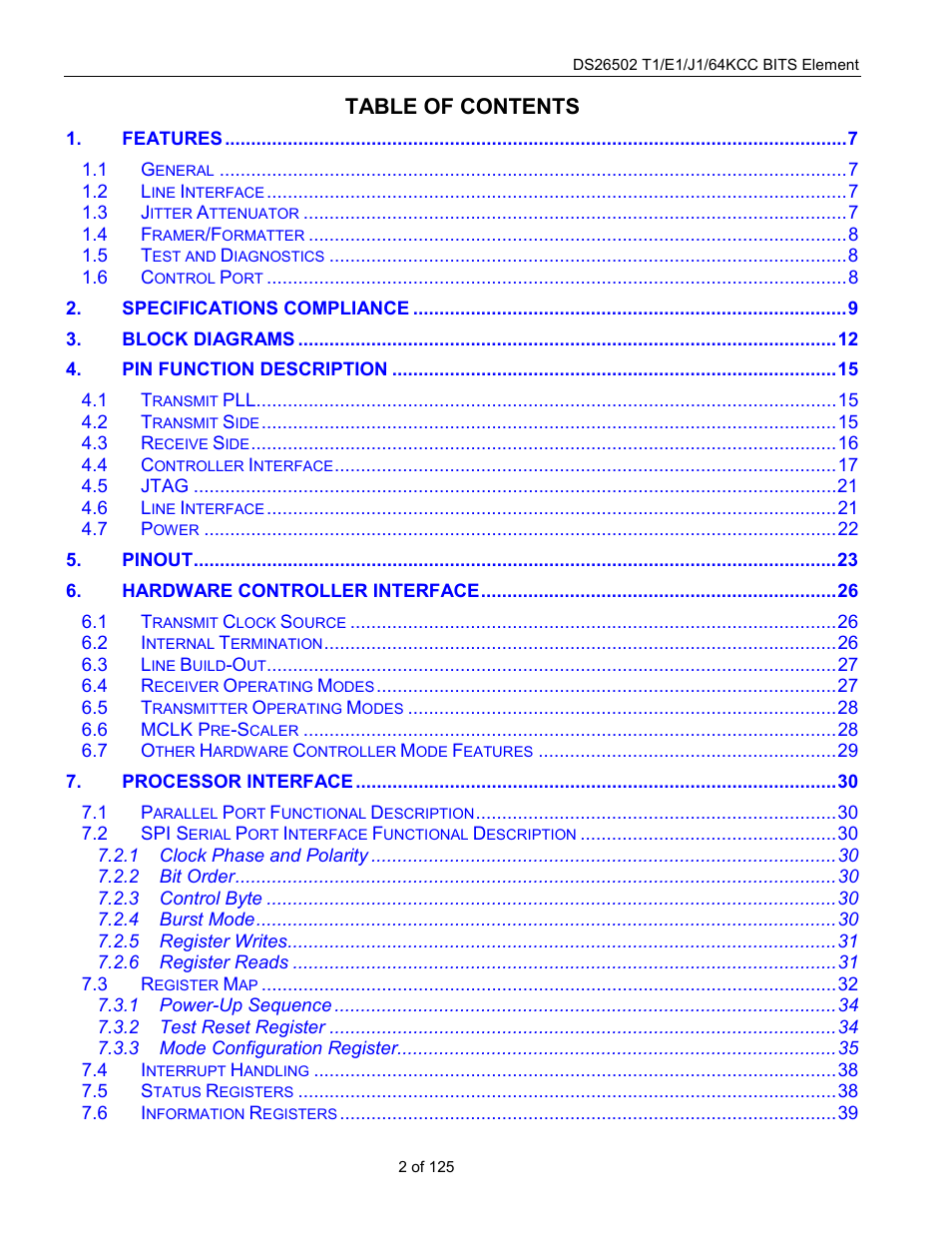 Rainbow Electronics DS26502 User Manual | Page 2 / 125