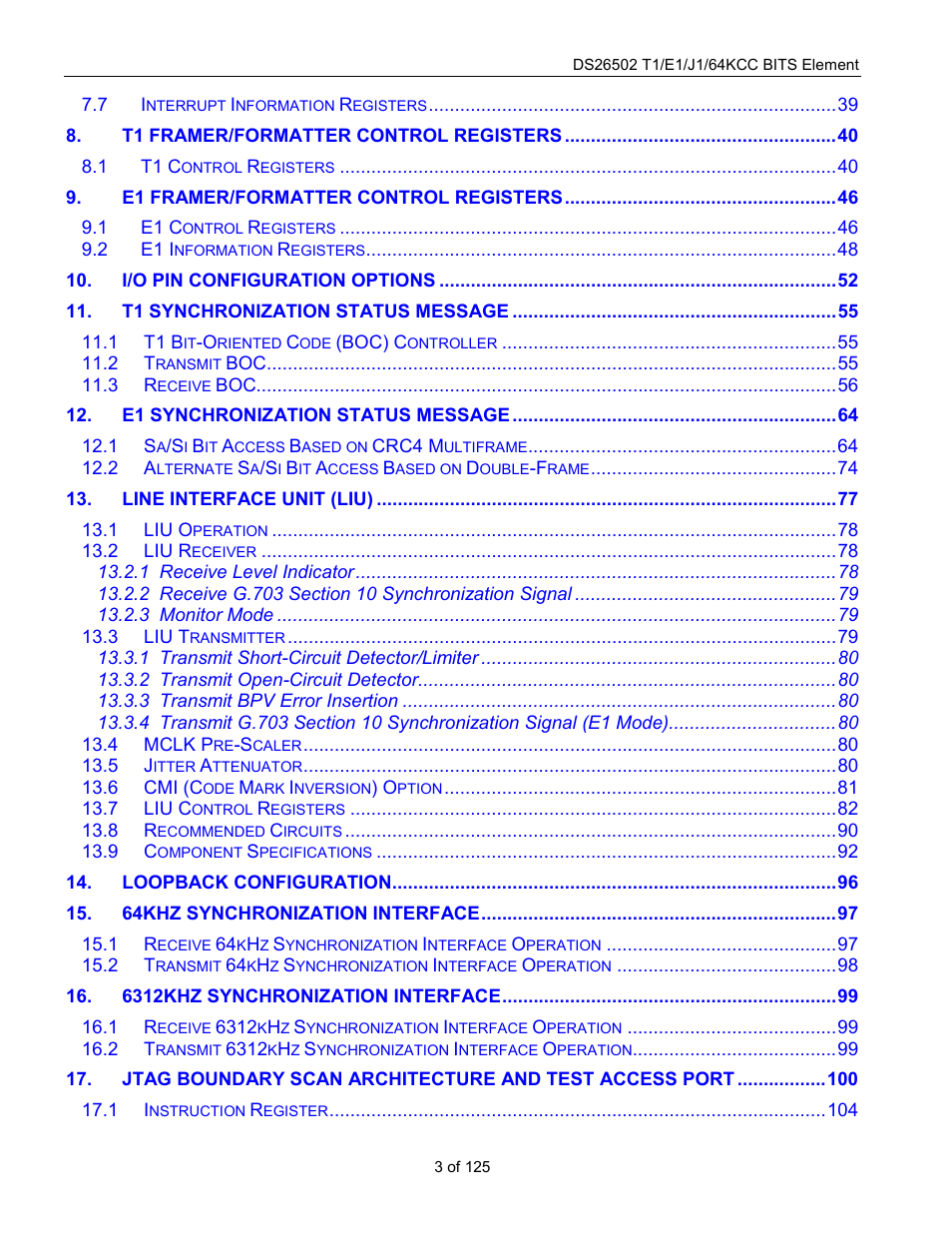 Rainbow Electronics DS26502 User Manual | Page 3 / 125