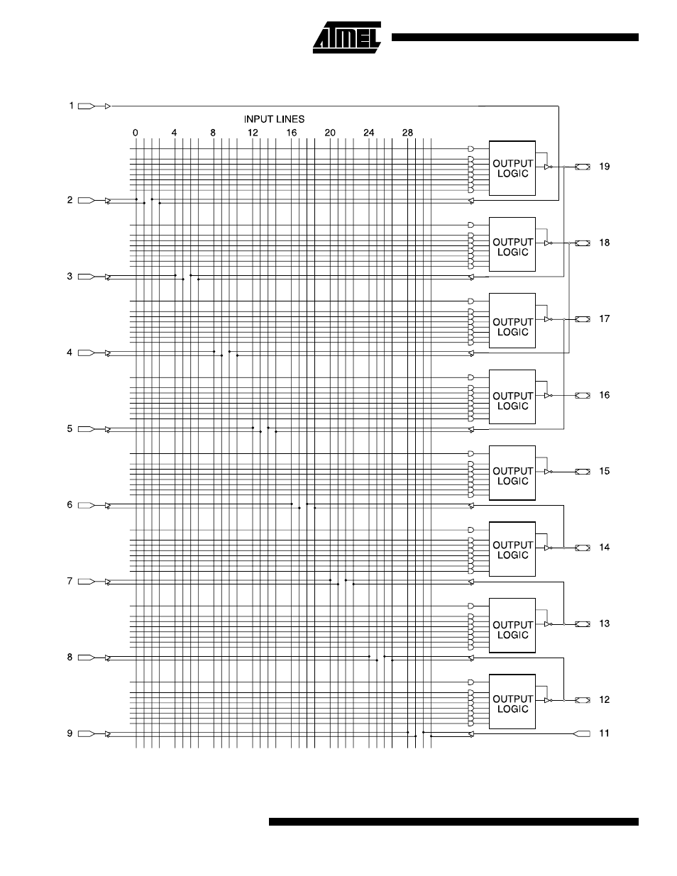 Simple mode logic diagram, Atf16v8c | Rainbow Electronics ATF16V8C User Manual | Page 12 / 18