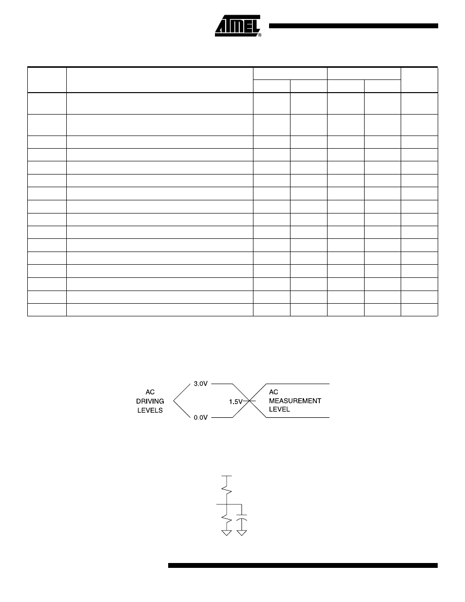 Input test waveforms and measurement levels, Output ac test loads, Atf1504asv(l) | Ac characteristics (continued) | Rainbow Electronics ATF1504ASVL User Manual | Page 14 / 29