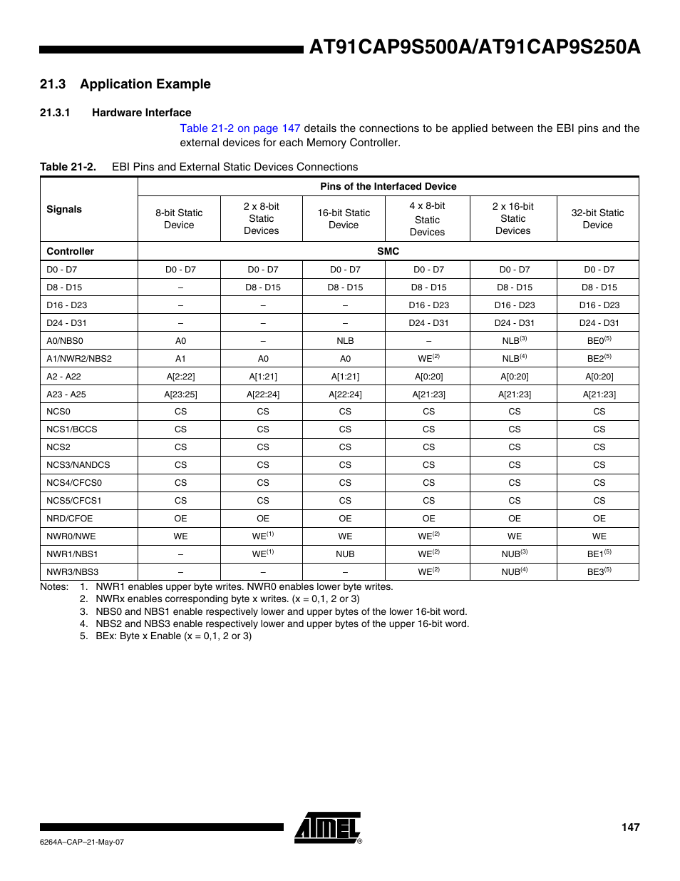 3 application example, 1 hardware interface | Rainbow Electronics AT91CAP9S250A User Manual | Page 147 / 1008