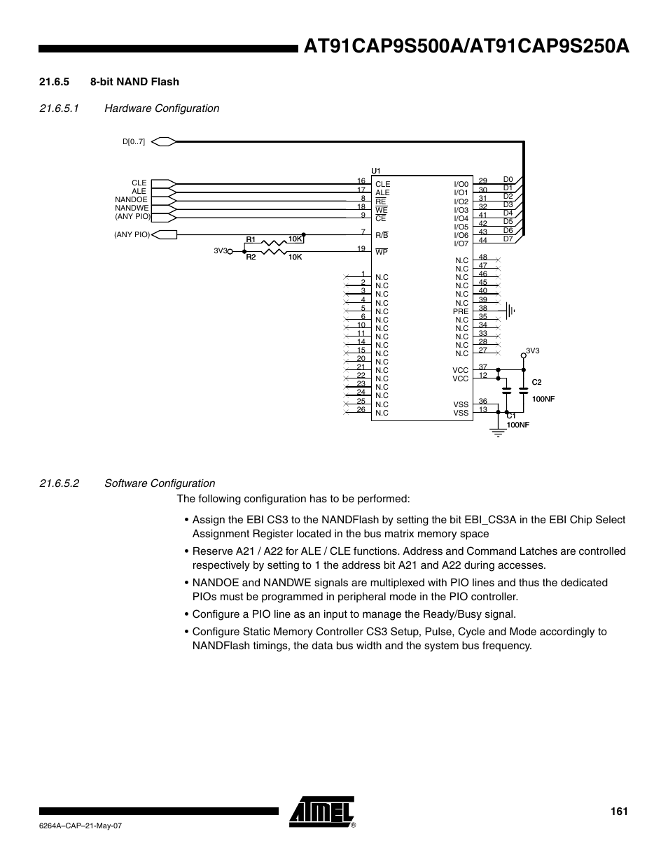 5 8-bit nand flash, 2 gb | Rainbow Electronics AT91CAP9S250A User Manual | Page 161 / 1008