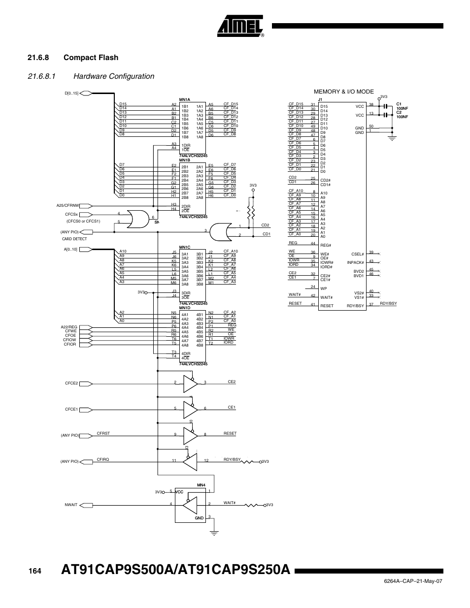 8 compact flash | Rainbow Electronics AT91CAP9S250A User Manual | Page 164 / 1008