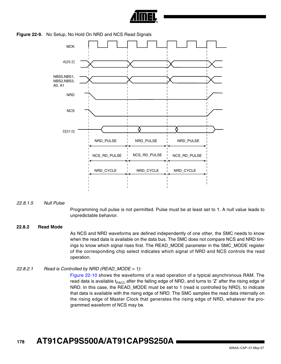 2 read mode | Rainbow Electronics AT91CAP9S250A User Manual | Page 178 / 1008