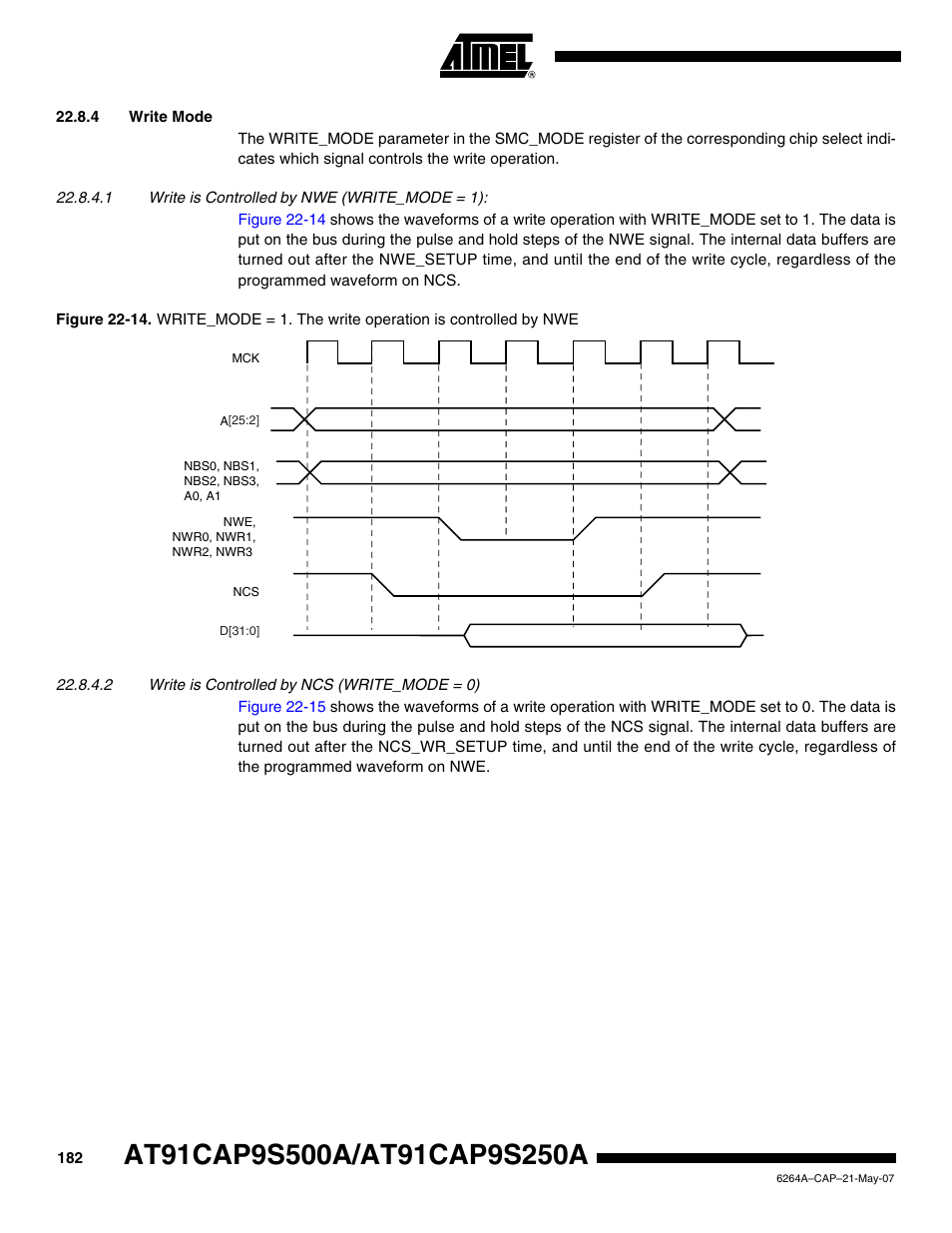 4 write mode | Rainbow Electronics AT91CAP9S250A User Manual | Page 182 / 1008