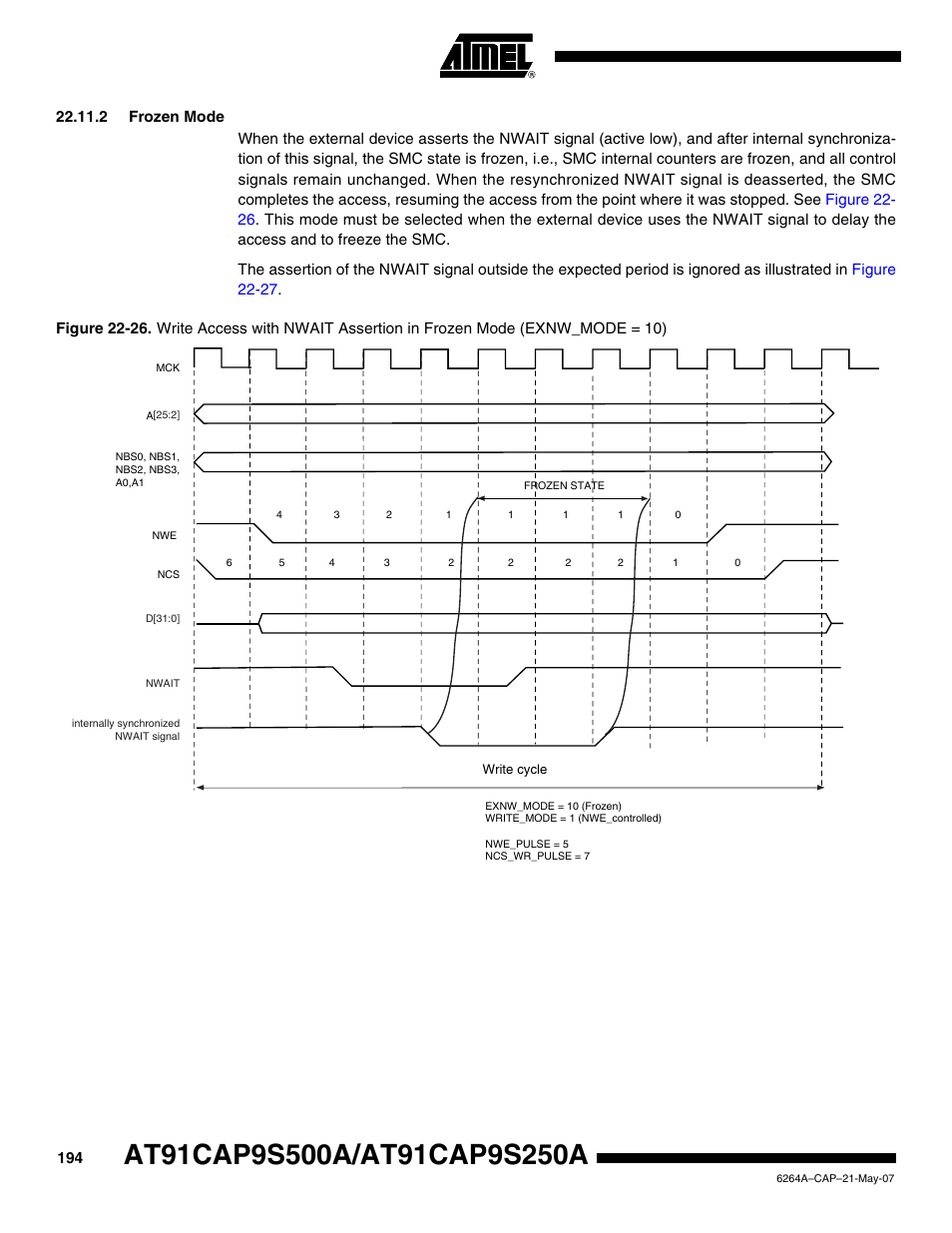 2 frozen mode | Rainbow Electronics AT91CAP9S250A User Manual | Page 194 / 1008