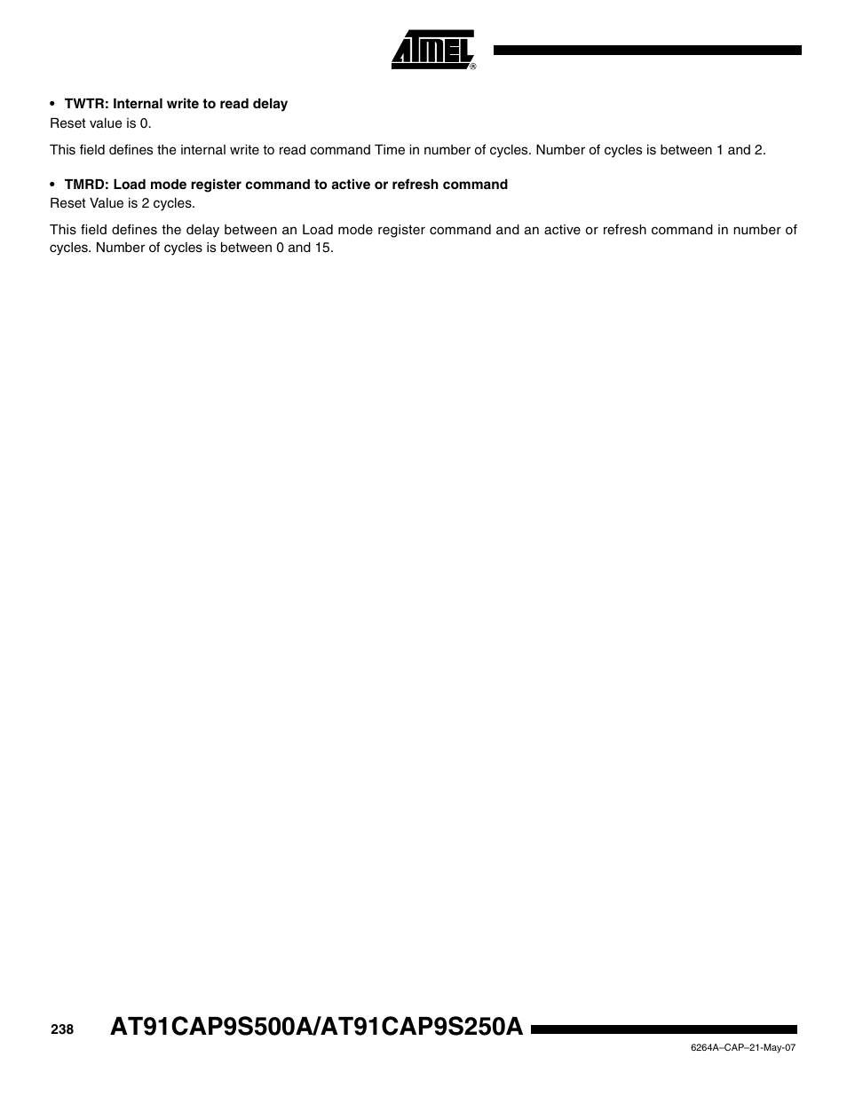 Rainbow Electronics AT91CAP9S250A User Manual | Page 238 / 1008