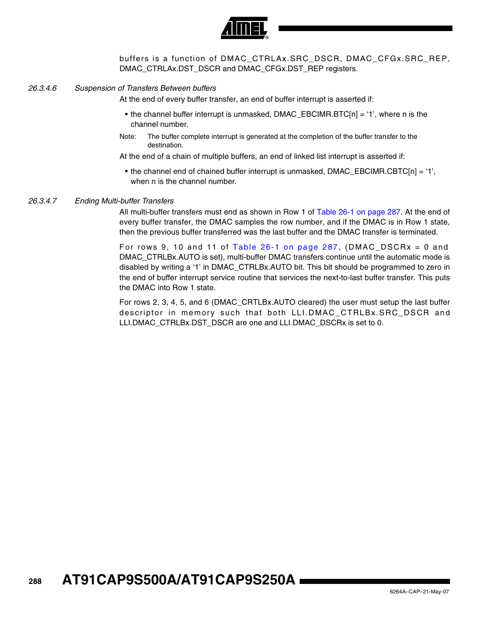 Rainbow Electronics AT91CAP9S250A User Manual | Page 288 / 1008