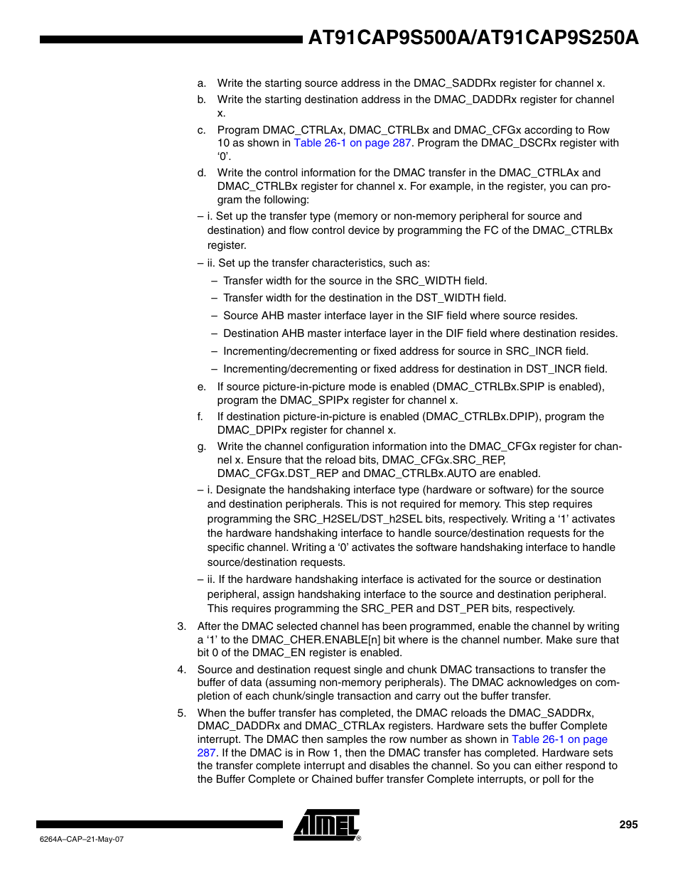 Rainbow Electronics AT91CAP9S250A User Manual | Page 295 / 1008