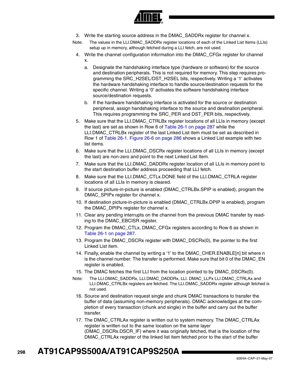 Rainbow Electronics AT91CAP9S250A User Manual | Page 298 / 1008