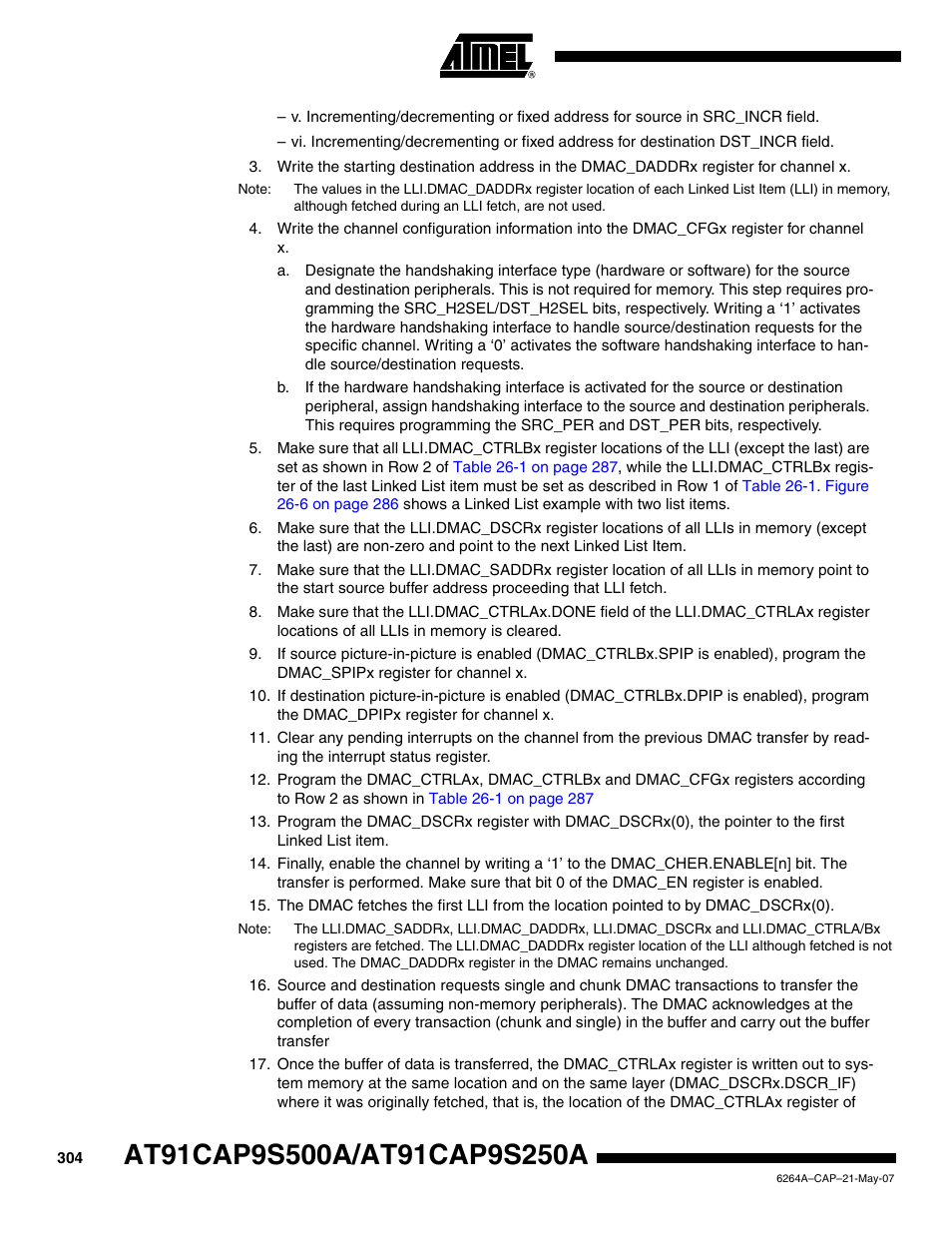 Rainbow Electronics AT91CAP9S250A User Manual | Page 304 / 1008