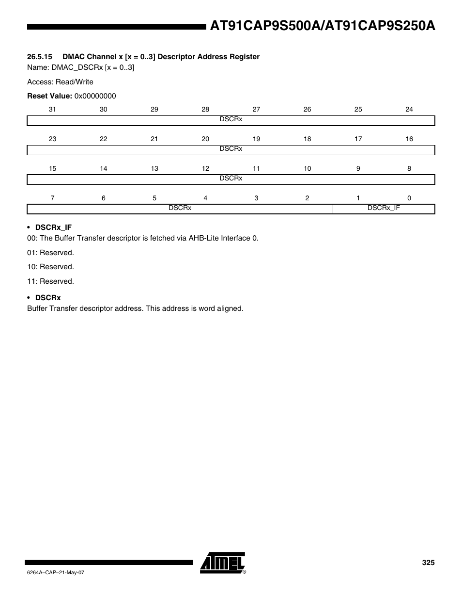Rainbow Electronics AT91CAP9S250A User Manual | Page 325 / 1008