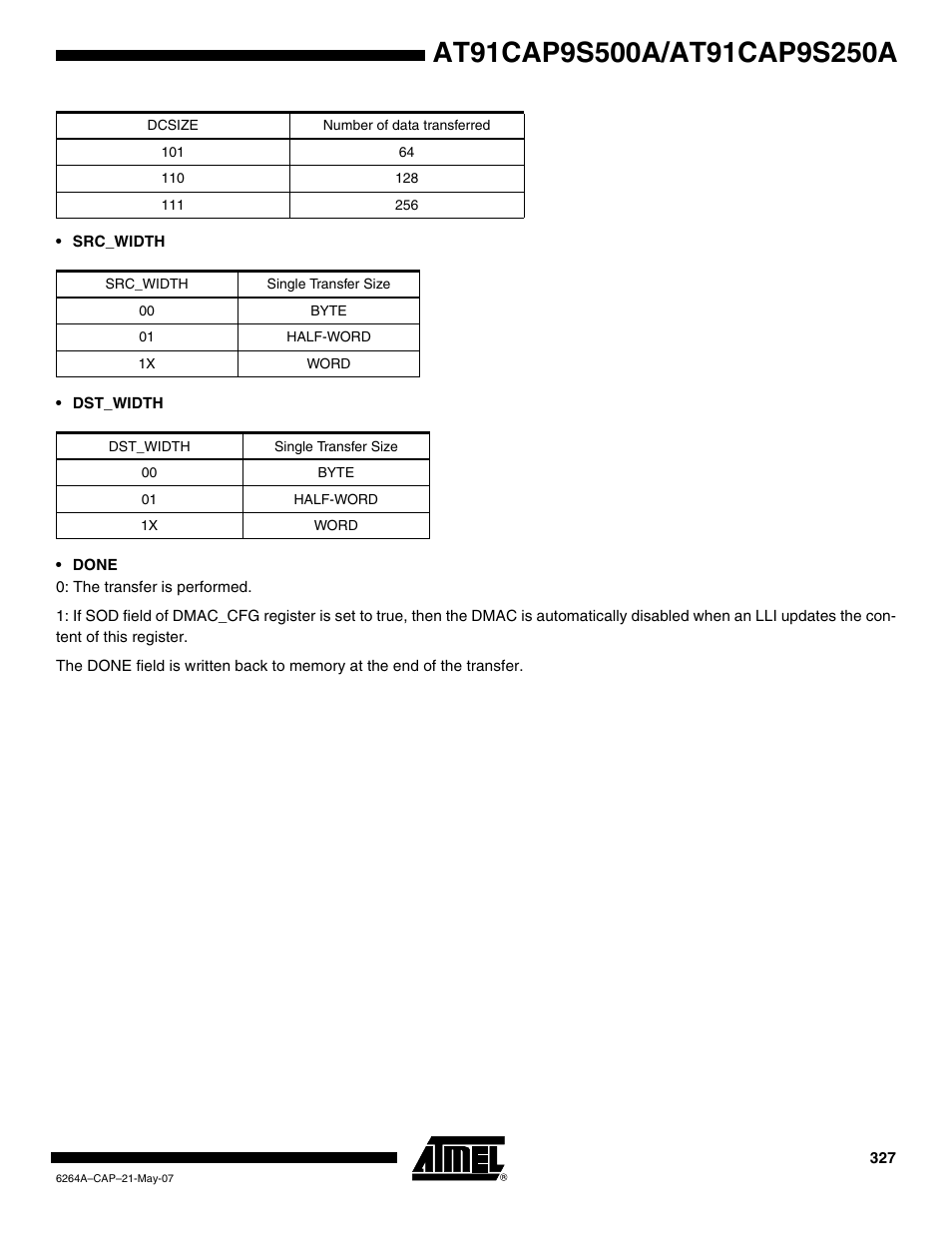 Rainbow Electronics AT91CAP9S250A User Manual | Page 327 / 1008