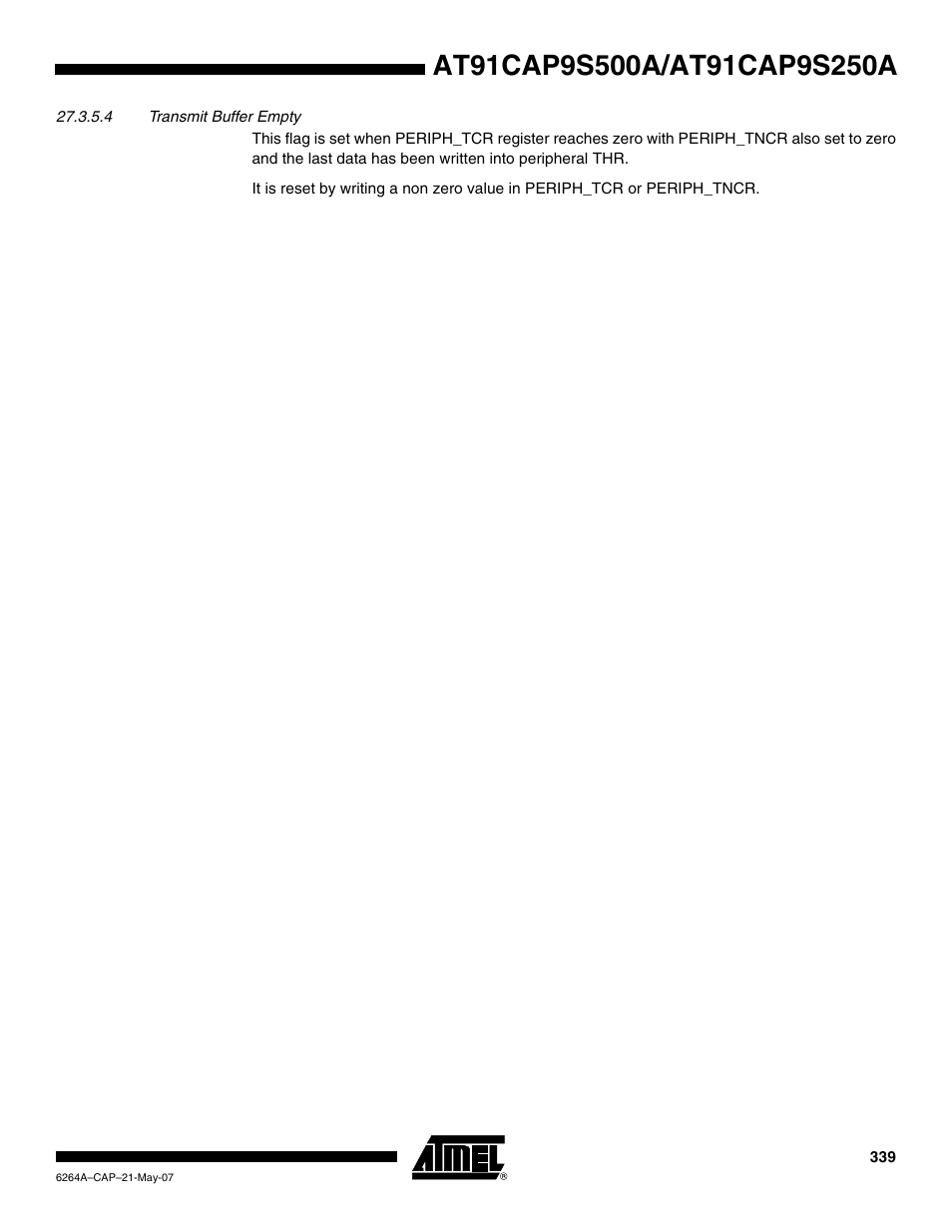 Rainbow Electronics AT91CAP9S250A User Manual | Page 339 / 1008