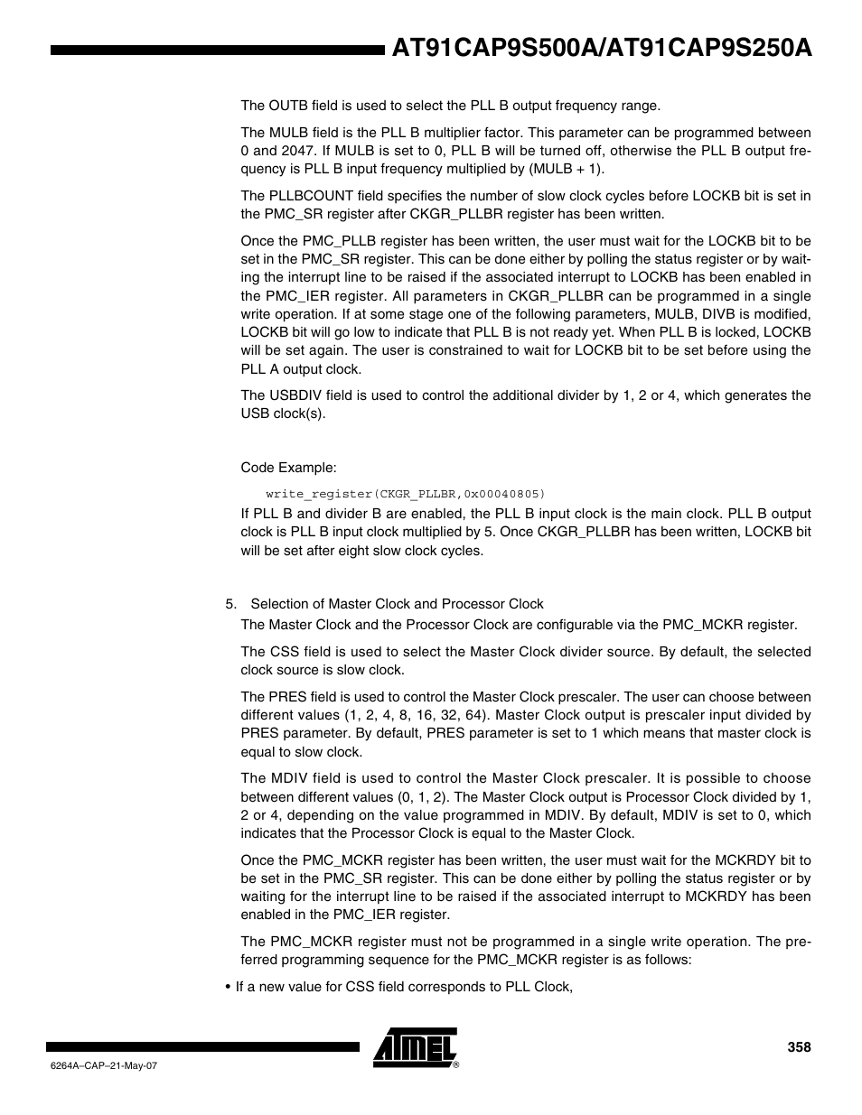 Rainbow Electronics AT91CAP9S250A User Manual | Page 358 / 1008