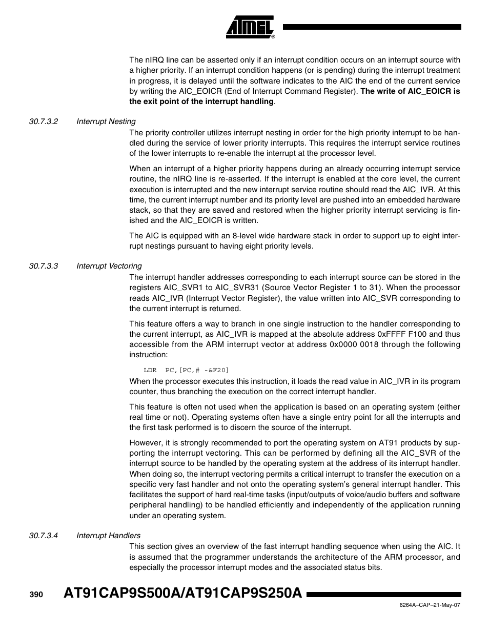 Rainbow Electronics AT91CAP9S250A User Manual | Page 390 / 1008