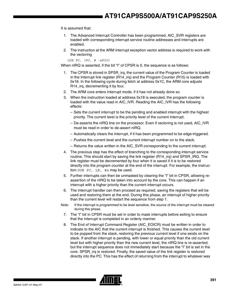 Rainbow Electronics AT91CAP9S250A User Manual | Page 391 / 1008