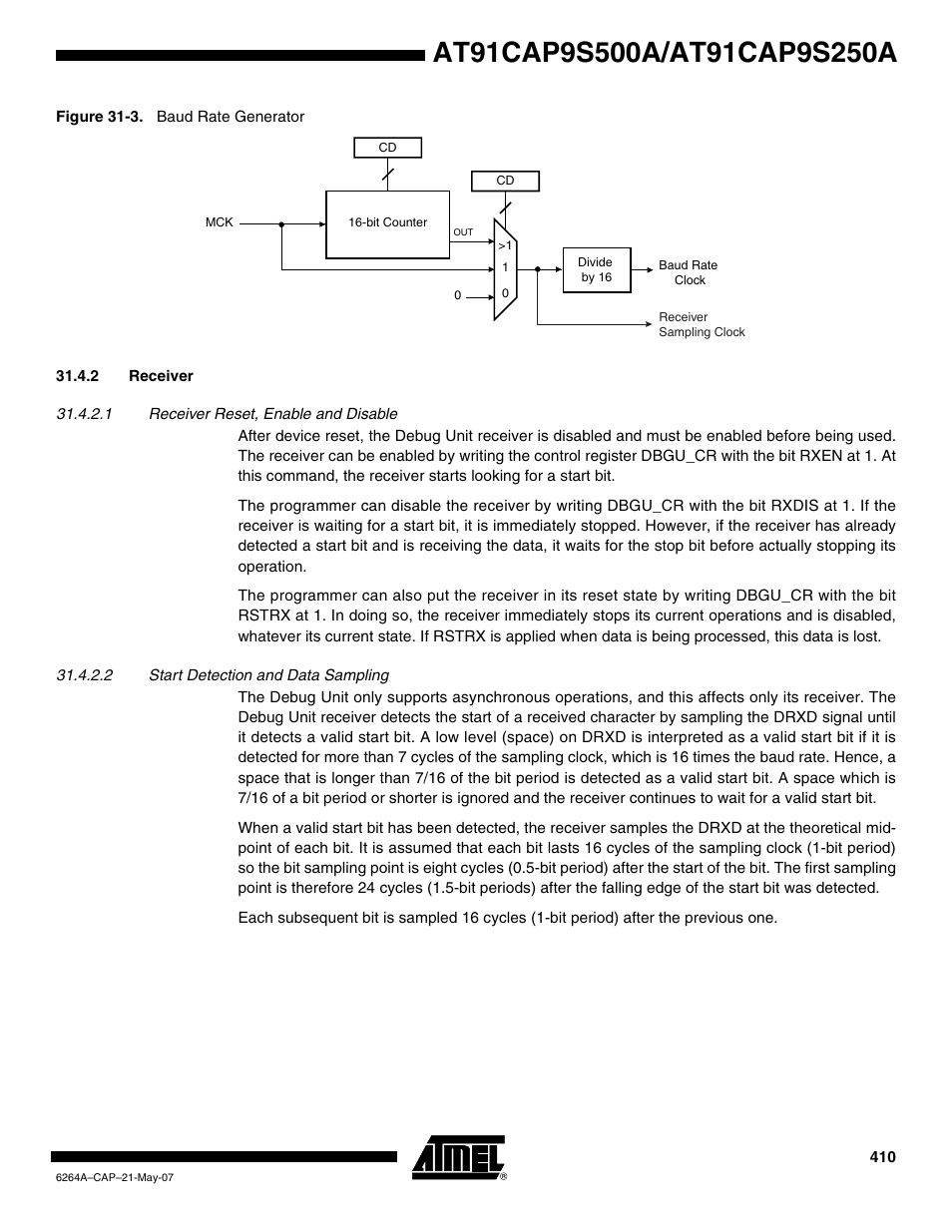 2 receiver | Rainbow Electronics AT91CAP9S250A User Manual | Page 410 / 1008