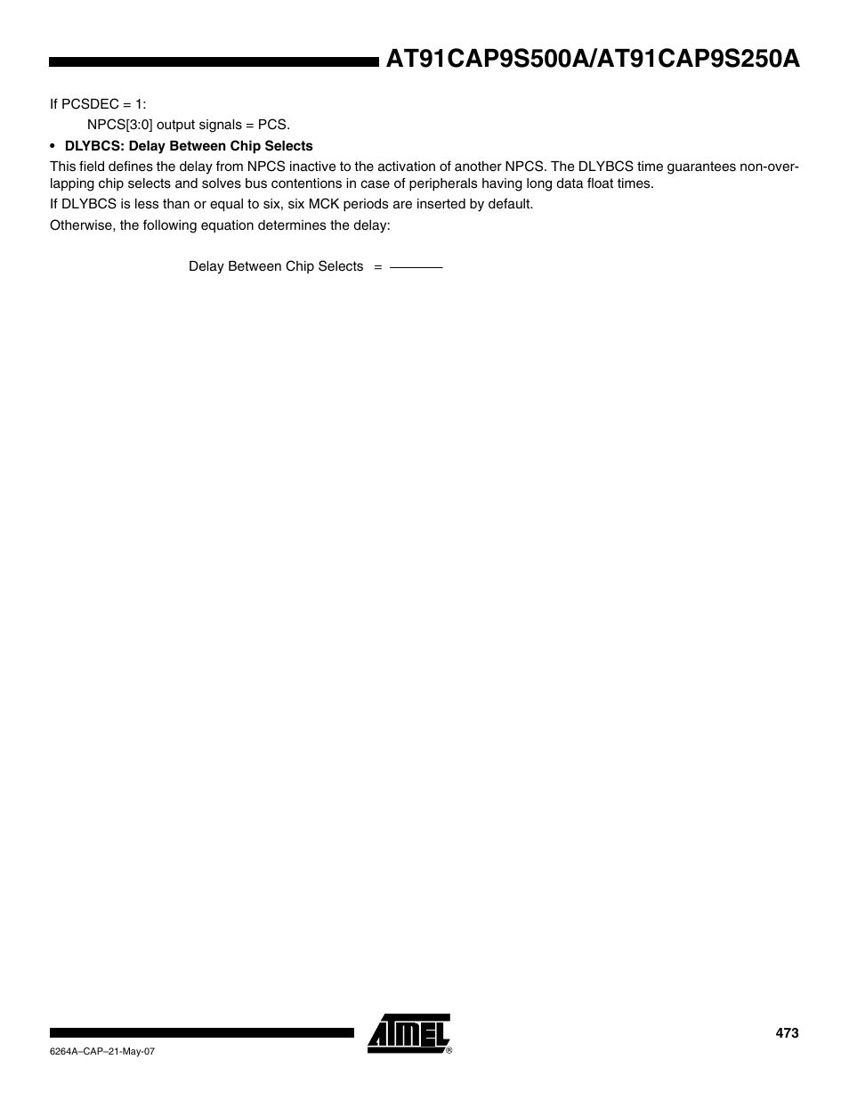 Rainbow Electronics AT91CAP9S250A User Manual | Page 473 / 1008