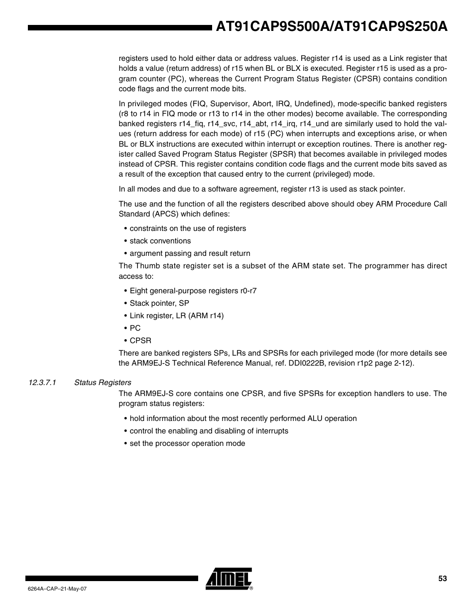 Rainbow Electronics AT91CAP9S250A User Manual | Page 53 / 1008