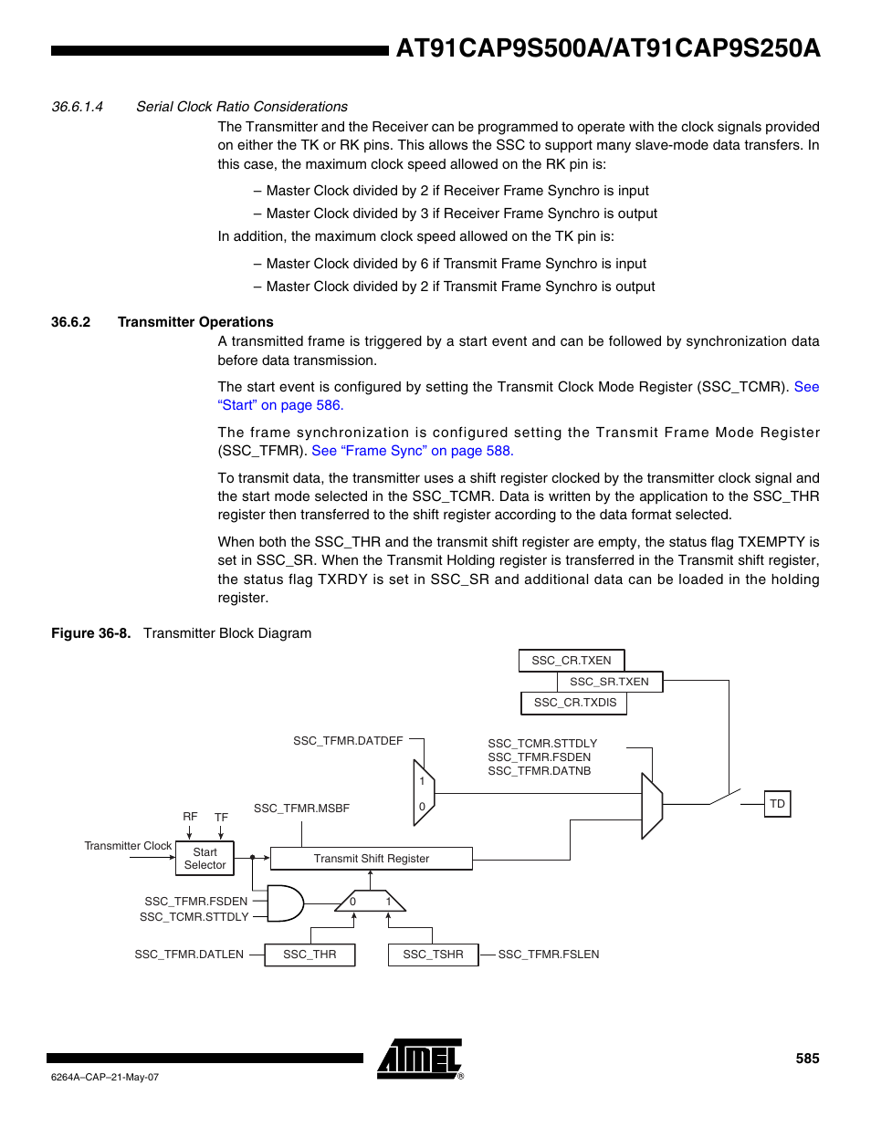 2 transmitter operations | Rainbow Electronics AT91CAP9S250A User Manual | Page 585 / 1008