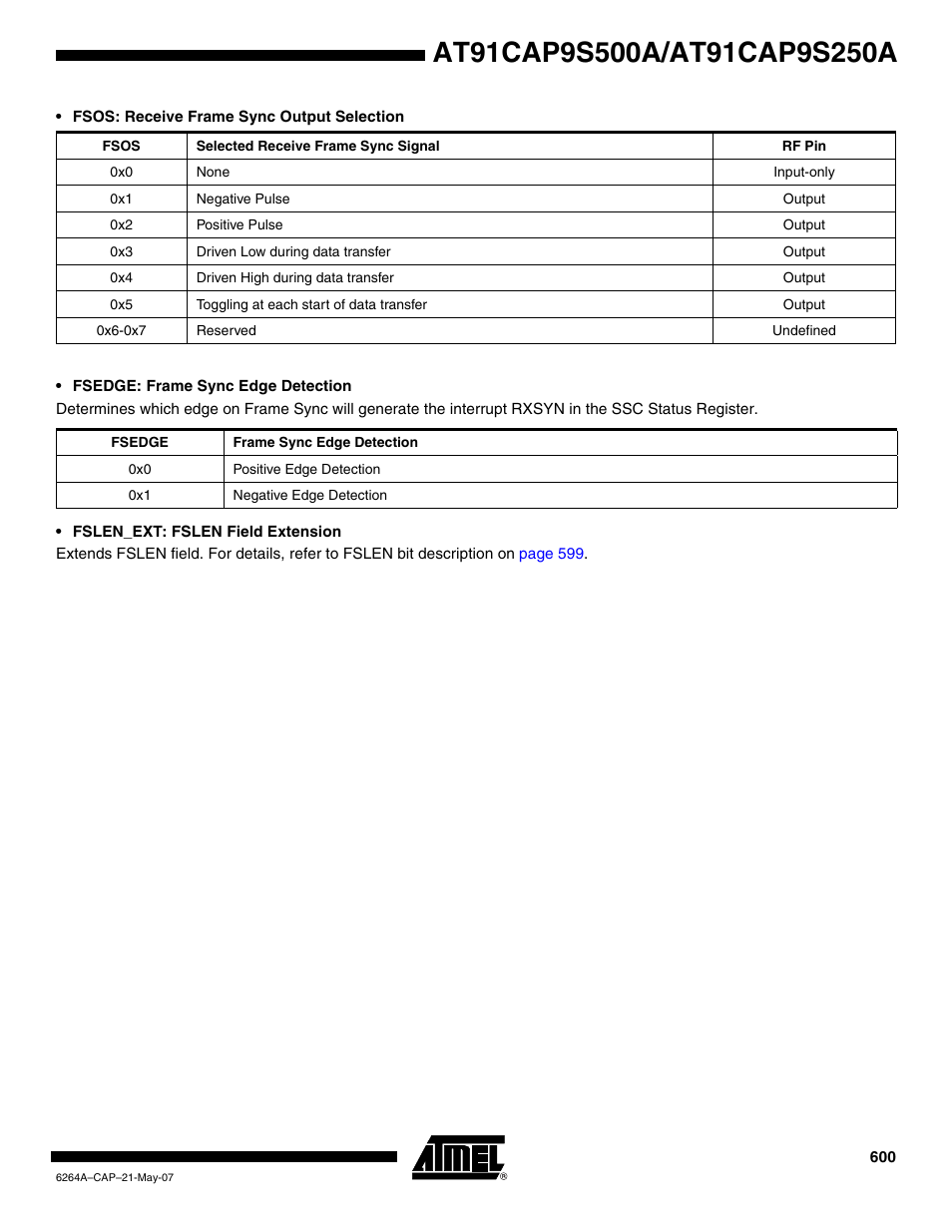 Rainbow Electronics AT91CAP9S250A User Manual | Page 600 / 1008