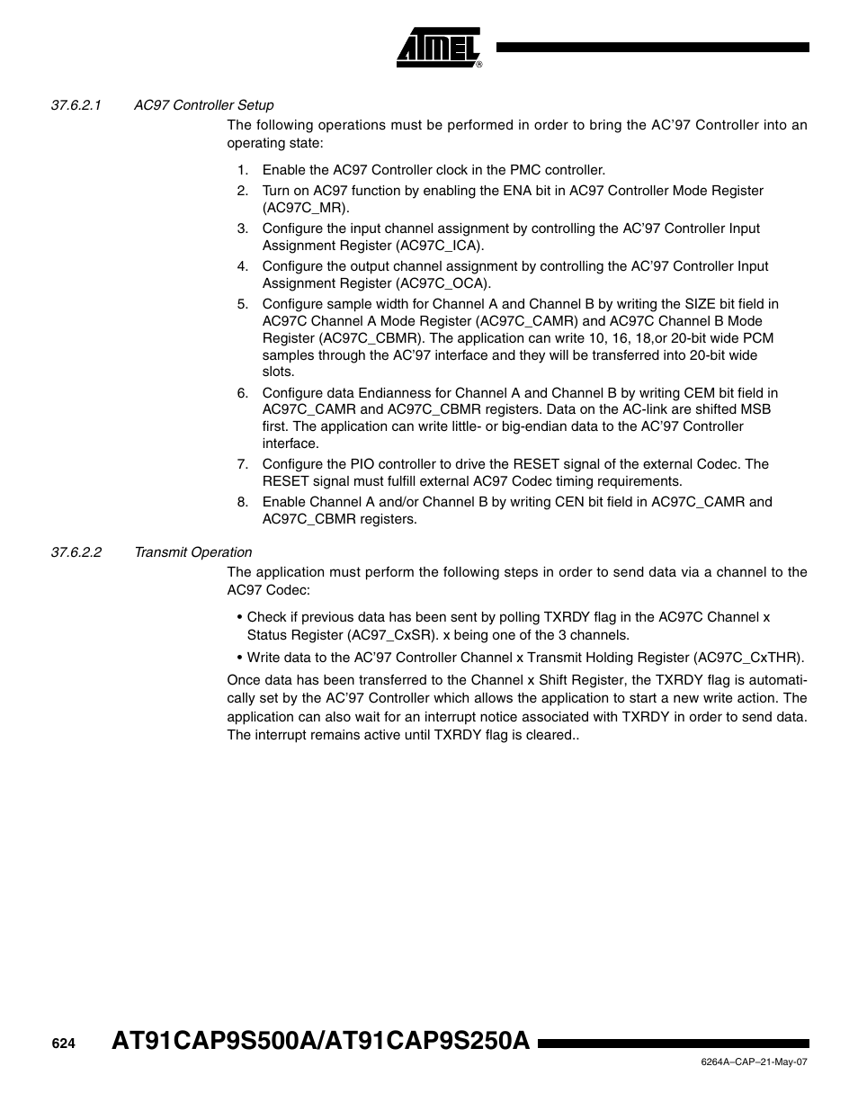 Rainbow Electronics AT91CAP9S250A User Manual | Page 624 / 1008