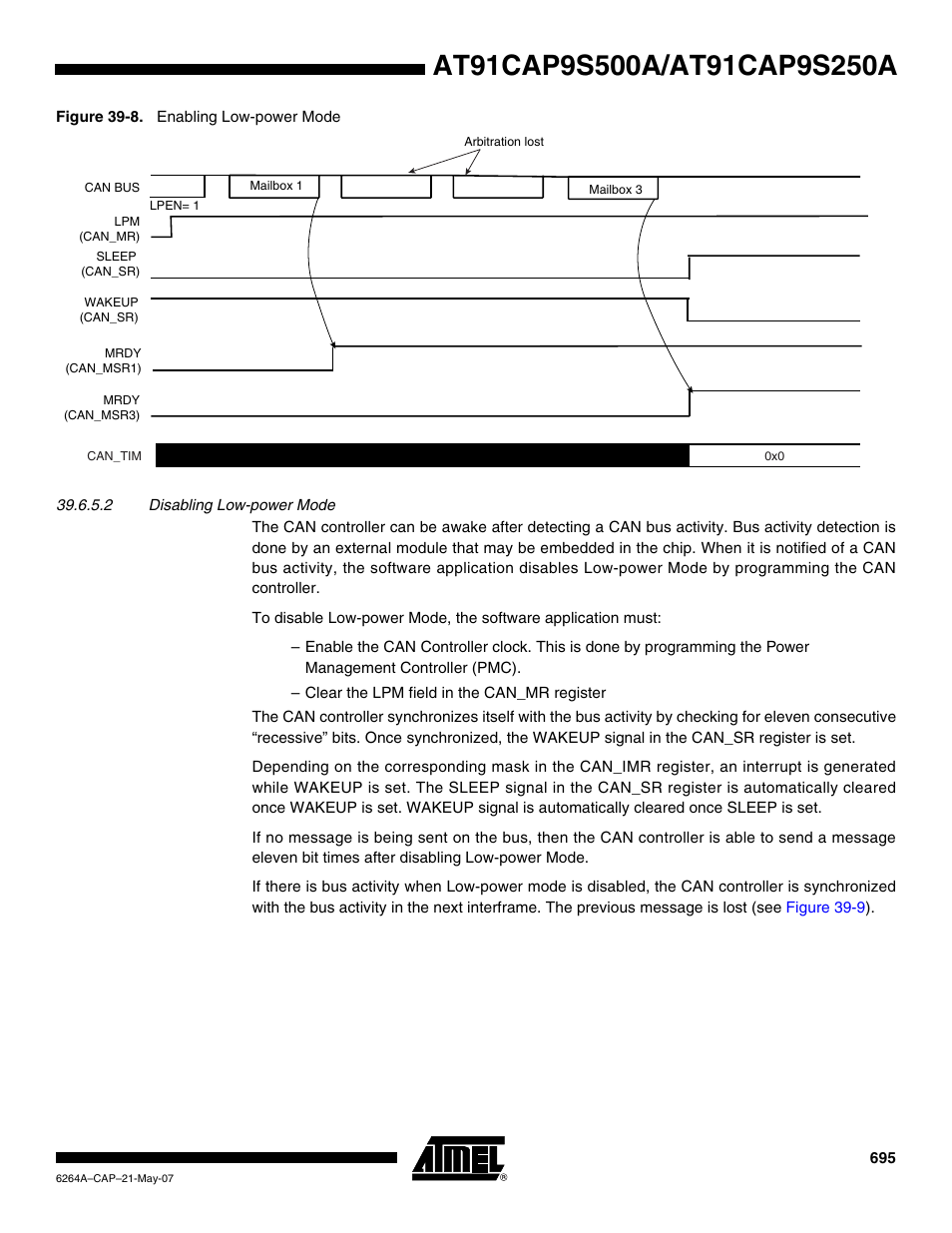 Rainbow Electronics AT91CAP9S250A User Manual | Page 695 / 1008