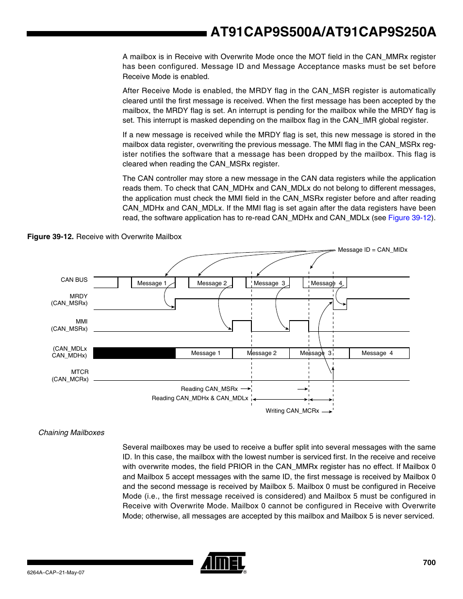 Rainbow Electronics AT91CAP9S250A User Manual | Page 700 / 1008