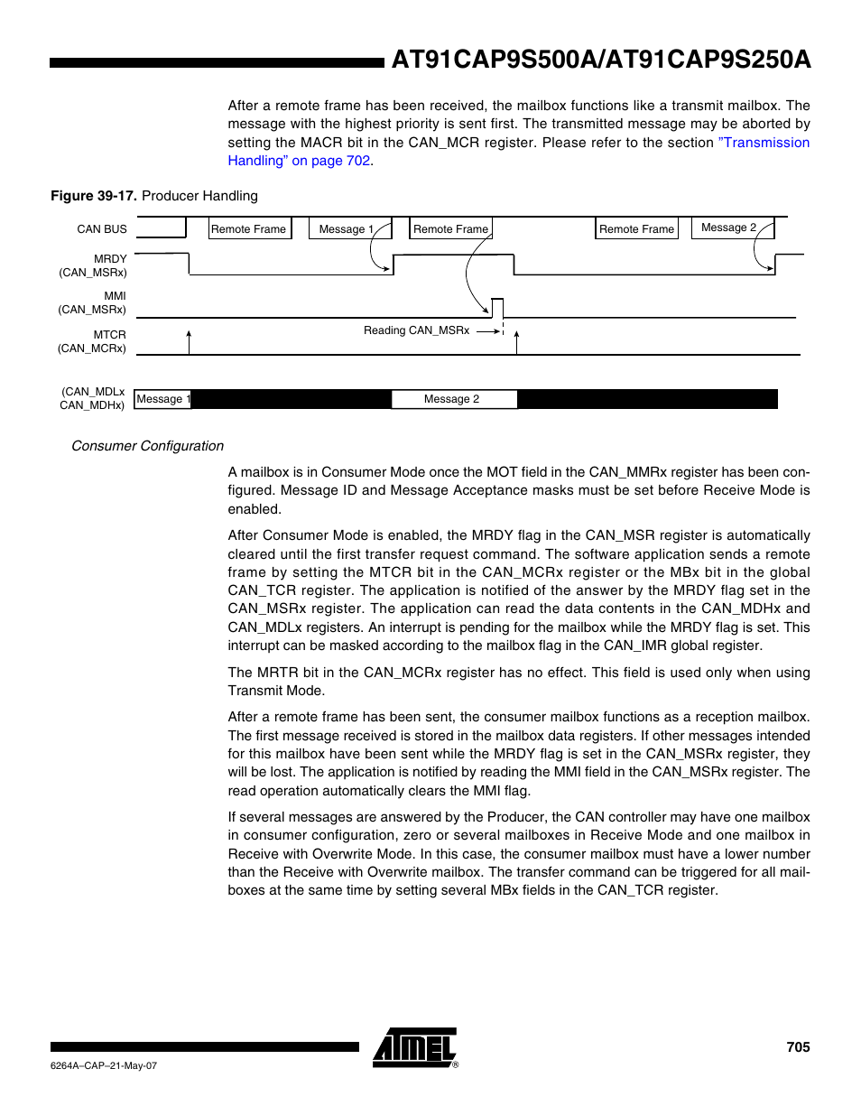 Rainbow Electronics AT91CAP9S250A User Manual | Page 705 / 1008