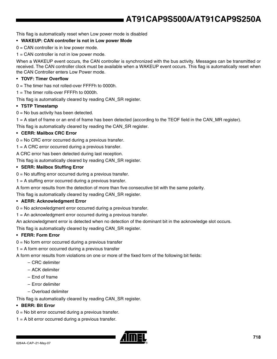 Rainbow Electronics AT91CAP9S250A User Manual | Page 718 / 1008