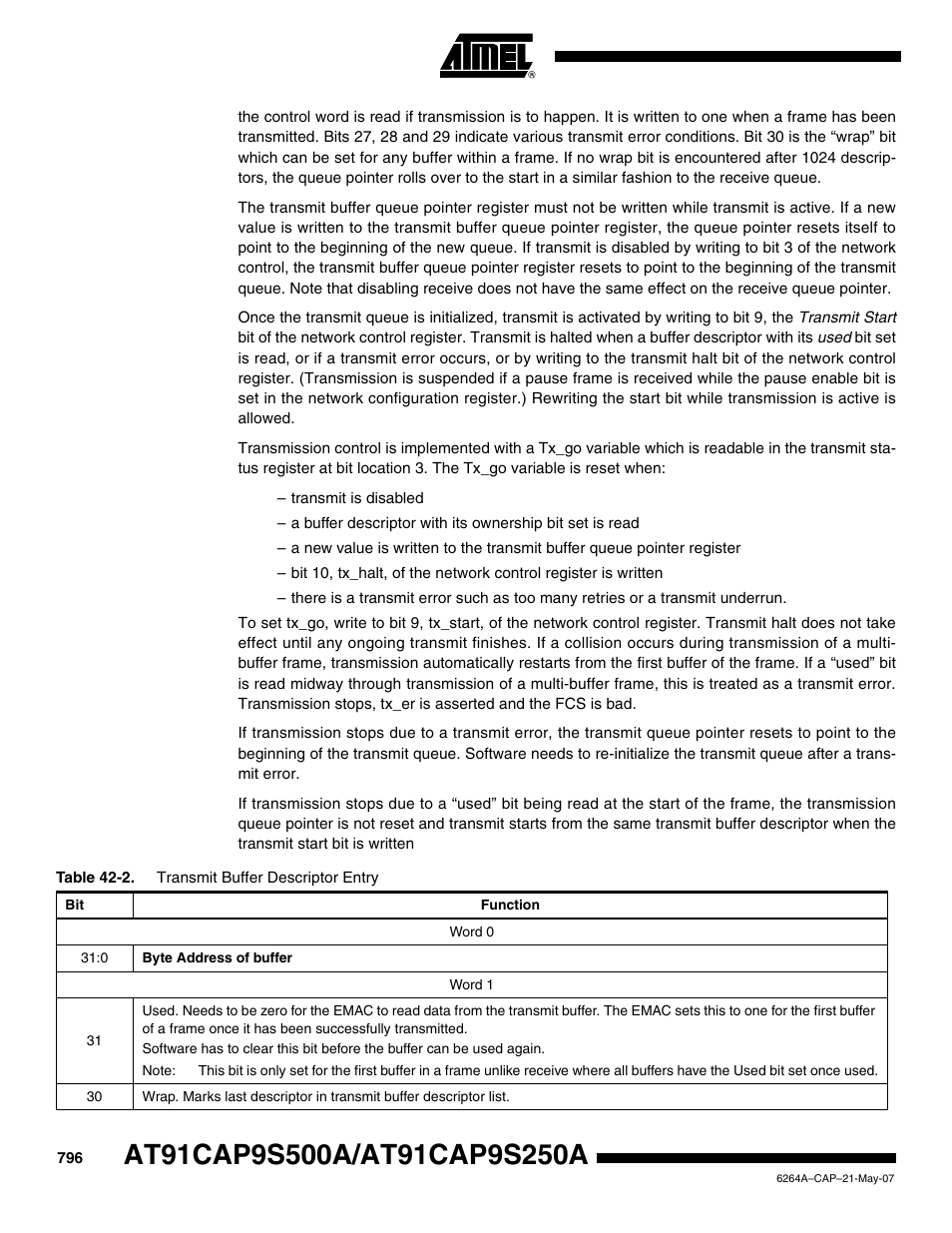 Rainbow Electronics AT91CAP9S250A User Manual | Page 796 / 1008