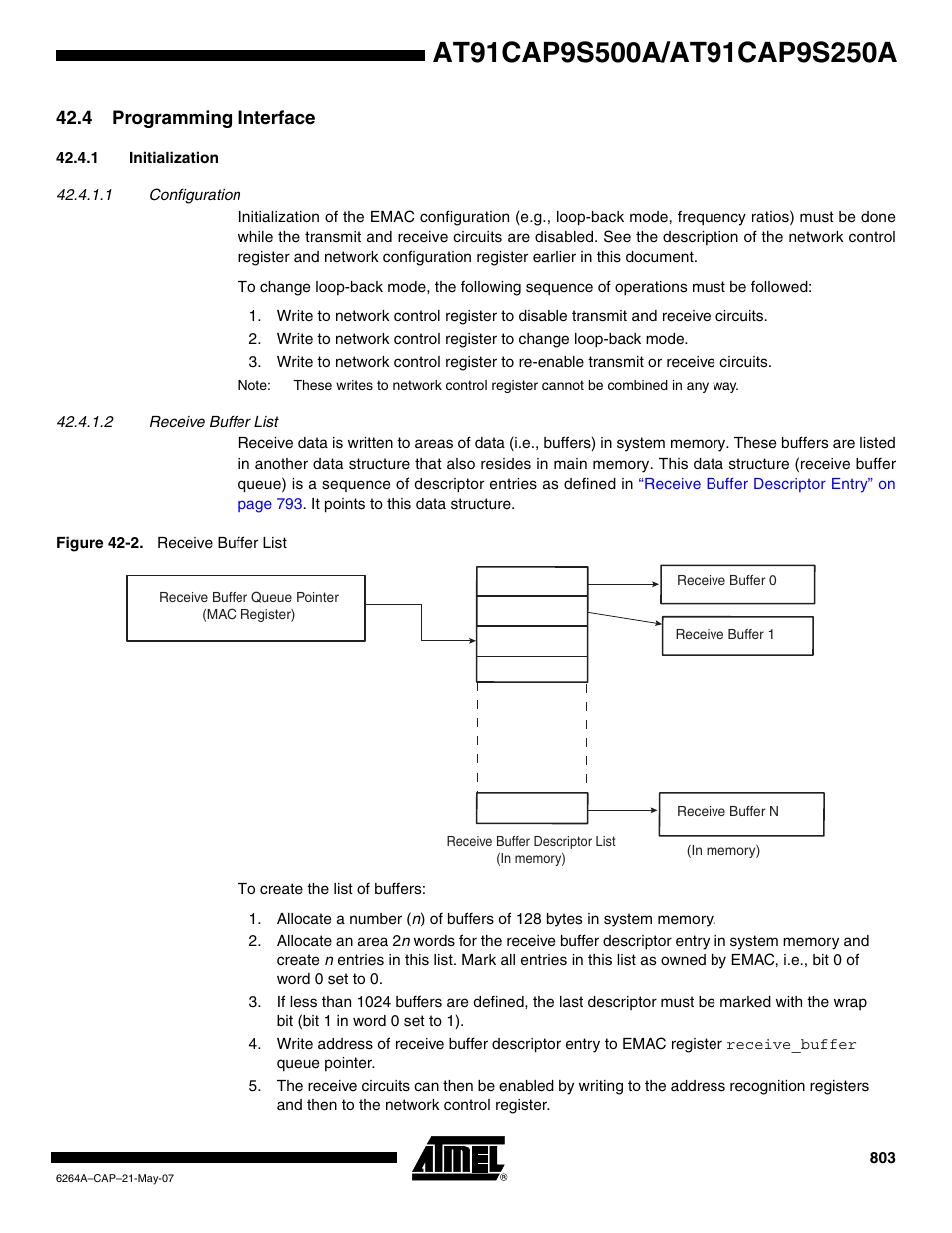4 programming interface, 1 initialization | Rainbow Electronics AT91CAP9S250A User Manual | Page 803 / 1008