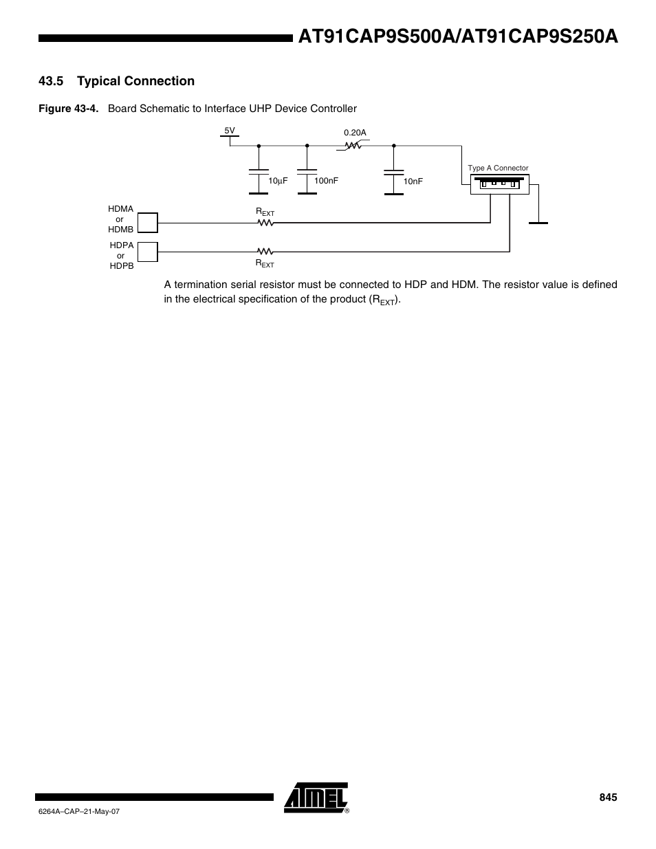 5 typical connection | Rainbow Electronics AT91CAP9S250A User Manual | Page 845 / 1008