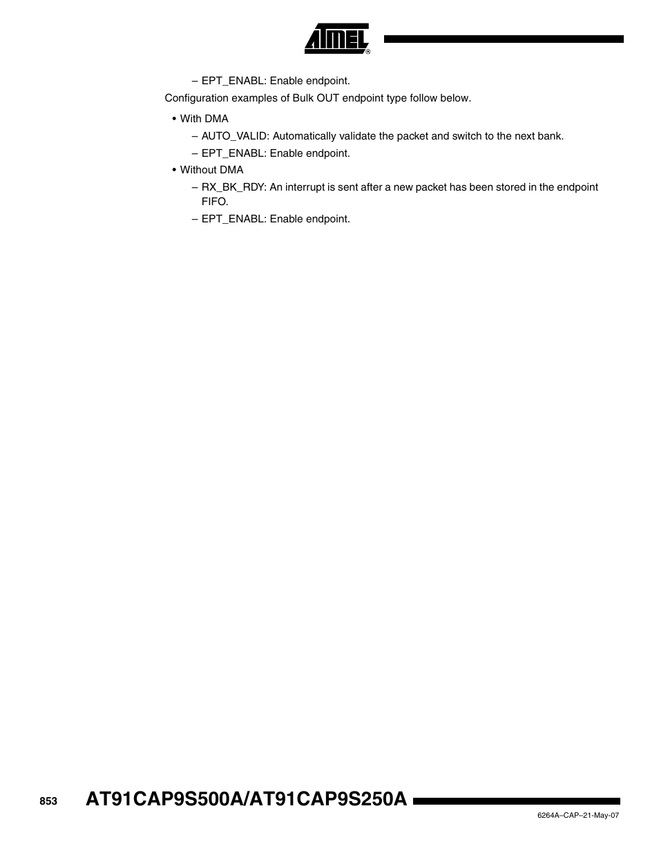 Rainbow Electronics AT91CAP9S250A User Manual | Page 853 / 1008