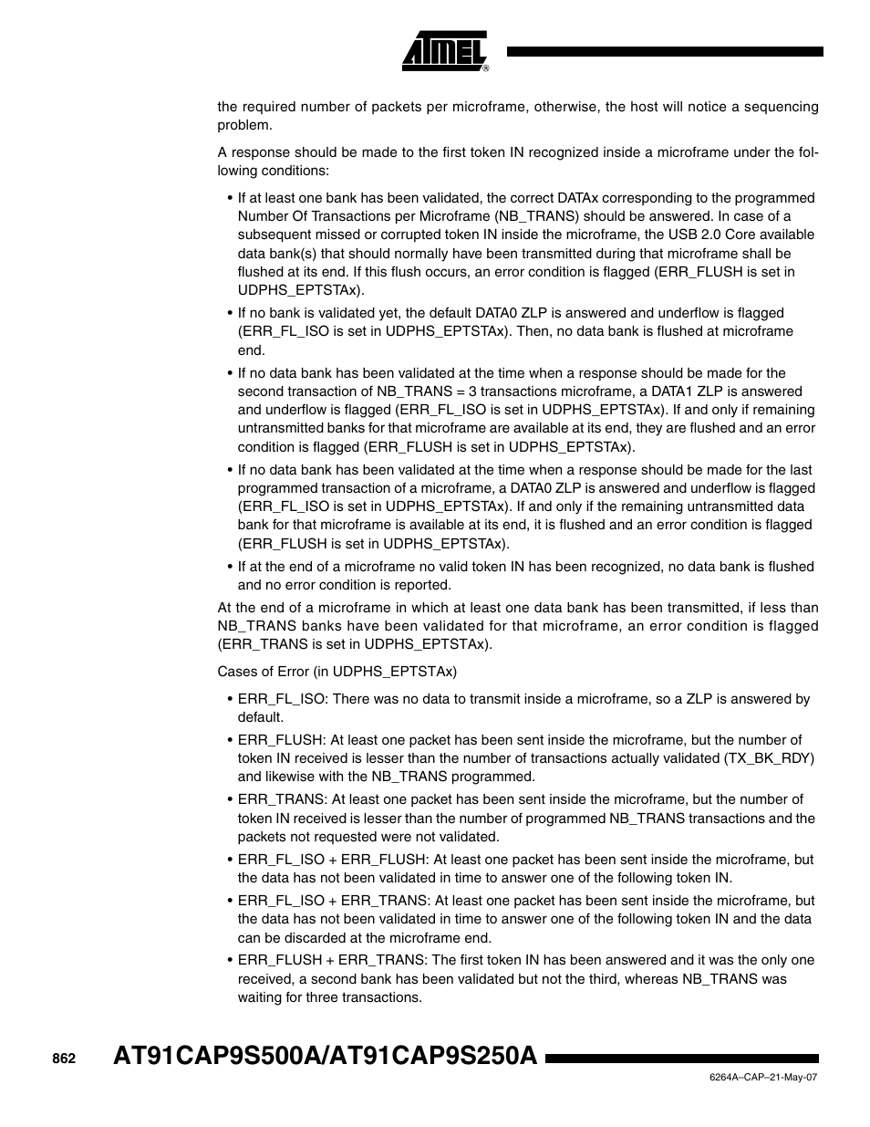 Rainbow Electronics AT91CAP9S250A User Manual | Page 862 / 1008