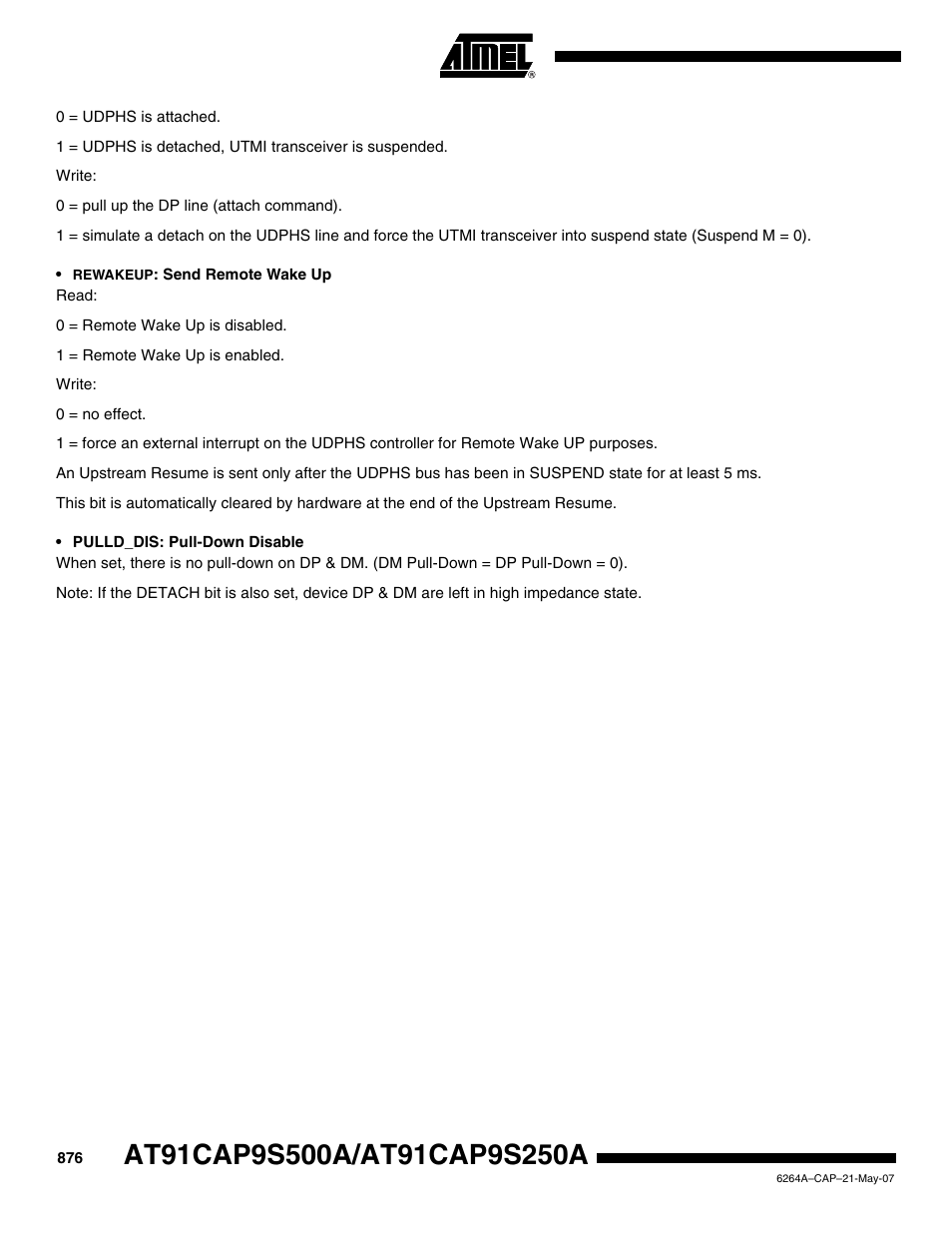 Rainbow Electronics AT91CAP9S250A User Manual | Page 876 / 1008