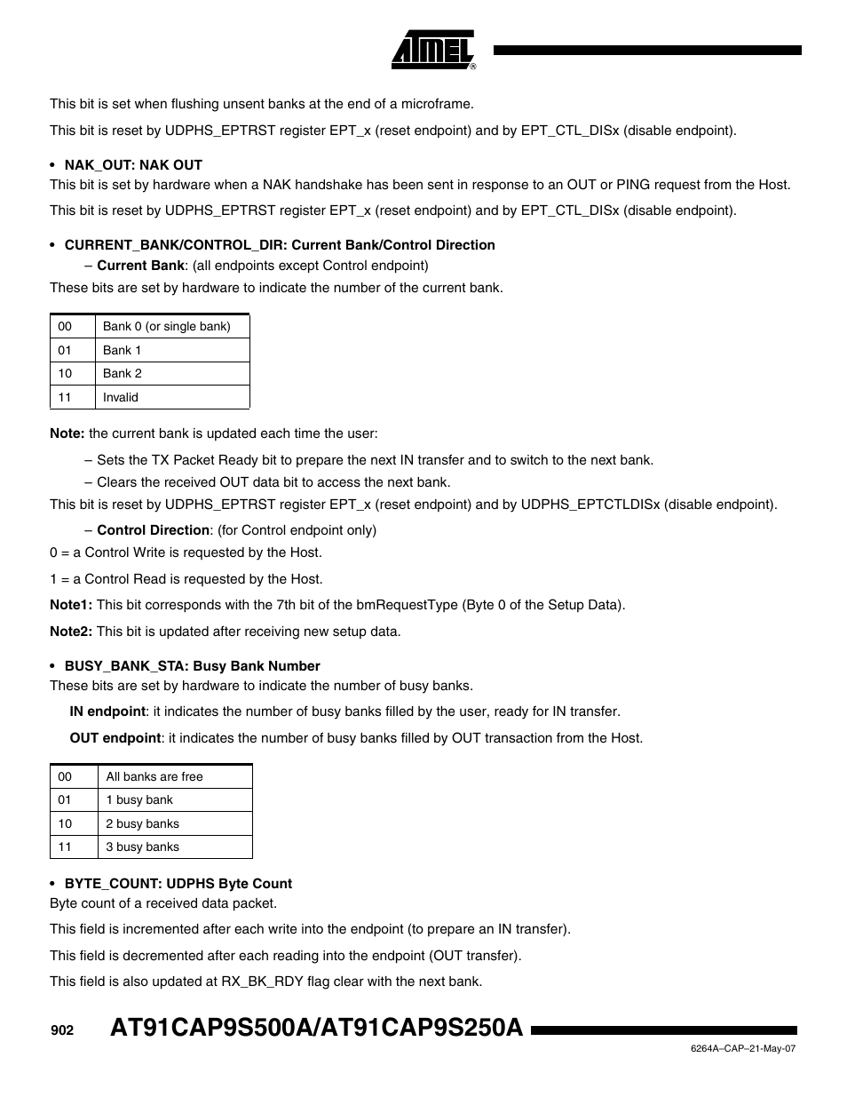 Rainbow Electronics AT91CAP9S250A User Manual | Page 902 / 1008