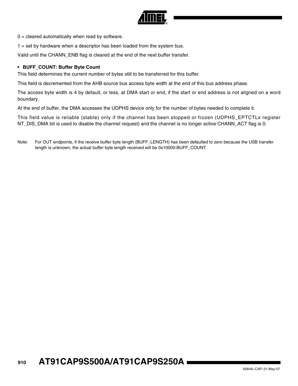 Rainbow Electronics AT91CAP9S250A User Manual | Page 910 / 1008