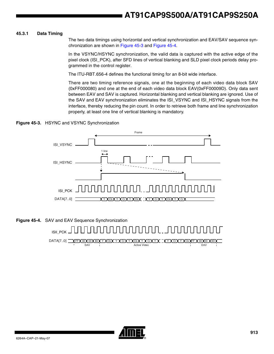 1 data timing | Rainbow Electronics AT91CAP9S250A User Manual | Page 913 / 1008