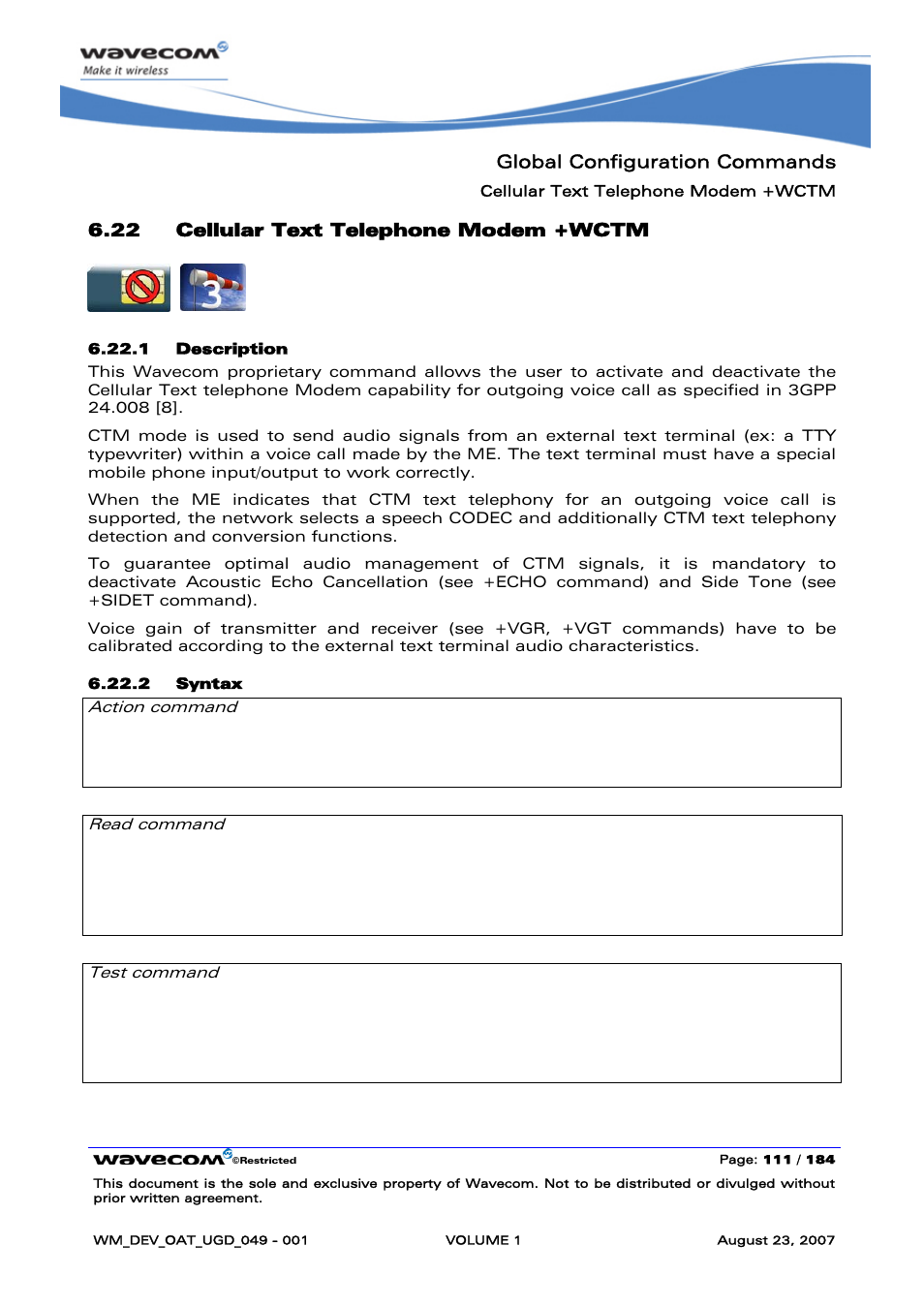 Cellular text telephone modem +wctm | Rainbow Electronics FARGO MAESTRO 100 (with TCP_IP) User Manual | Page 117 / 787