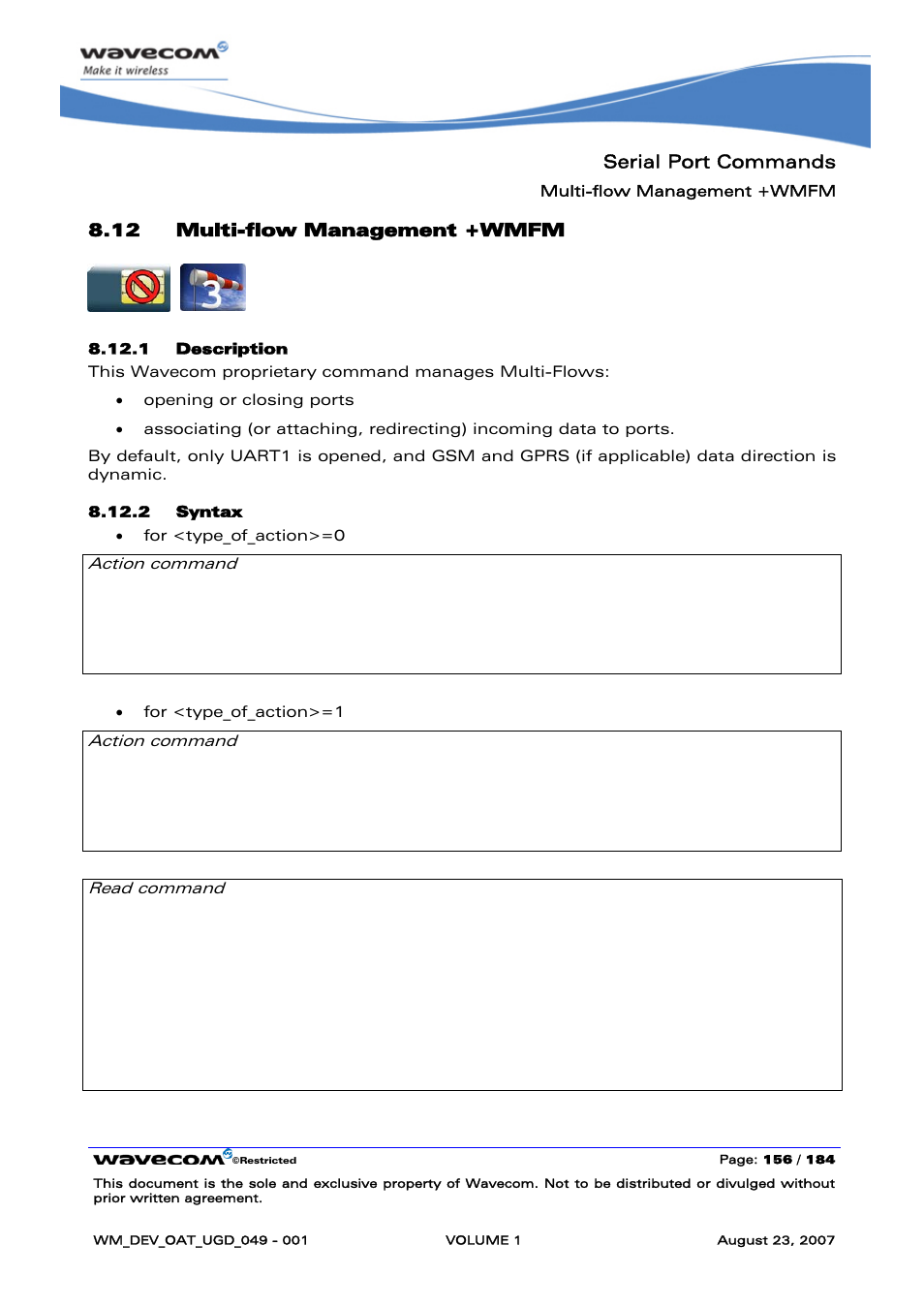 Multi-flow management +wmfm | Rainbow Electronics FARGO MAESTRO 100 (with TCP_IP) User Manual | Page 162 / 787