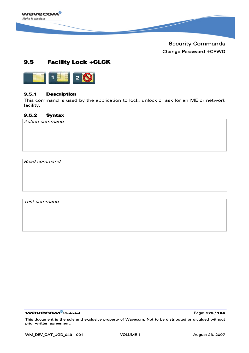 Facility lock +clck | Rainbow Electronics FARGO MAESTRO 100 (with TCP_IP) User Manual | Page 181 / 787