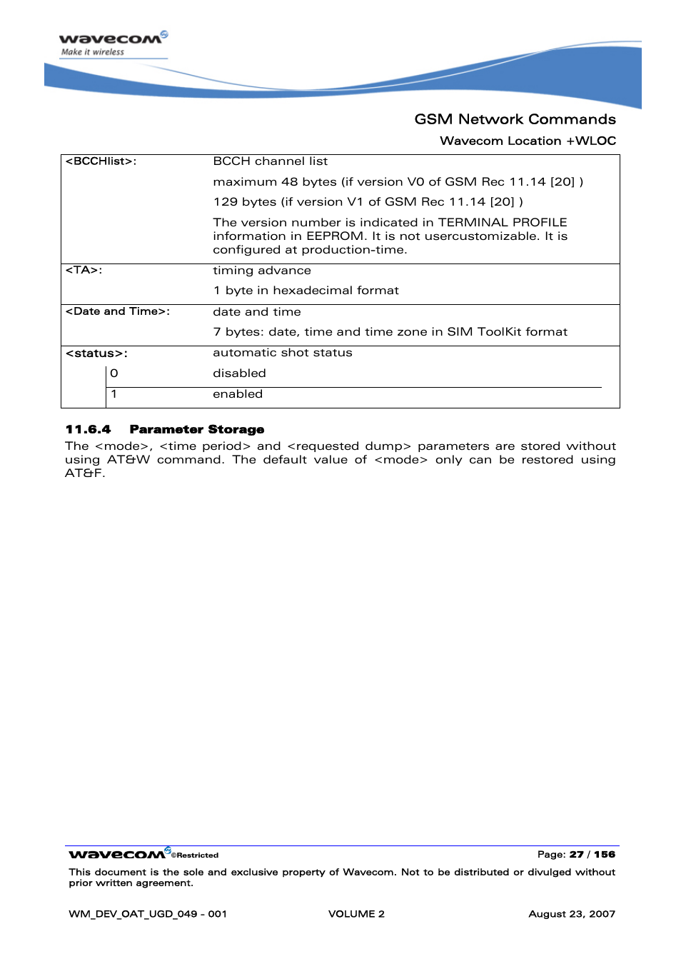 Gsm network commands | Rainbow Electronics FARGO MAESTRO 100 (with TCP_IP) User Manual | Page 217 / 787