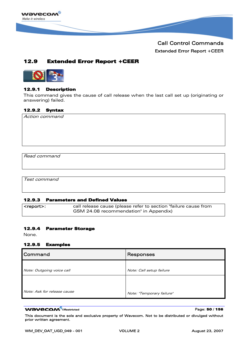 Extended error report +ceer | Rainbow Electronics FARGO MAESTRO 100 (with TCP_IP) User Manual | Page 240 / 787