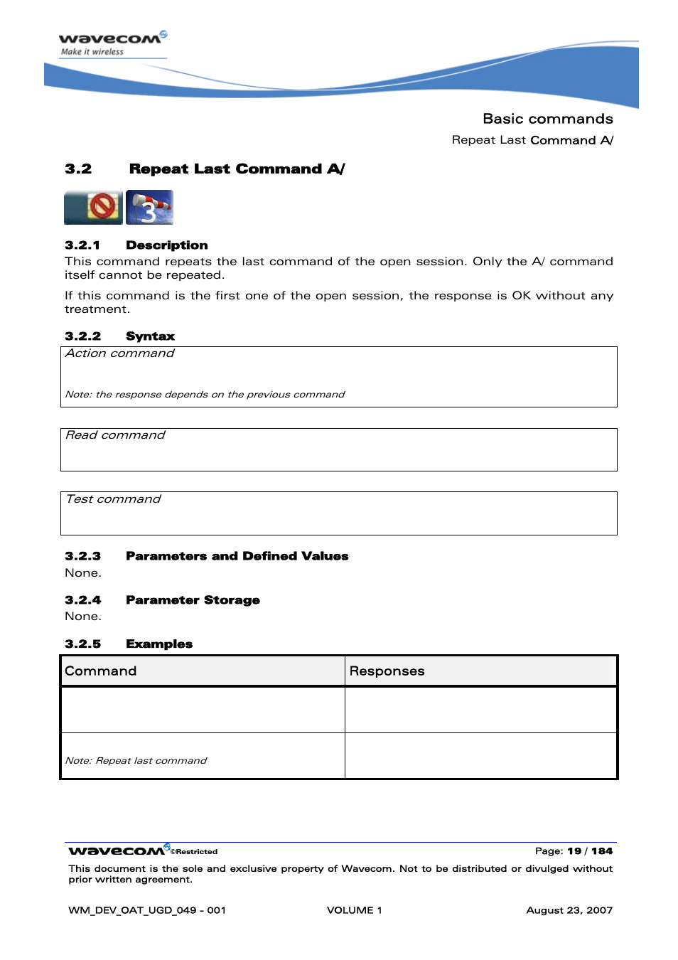 Repeat last command a | Rainbow Electronics FARGO MAESTRO 100 (with TCP_IP) User Manual | Page 25 / 787
