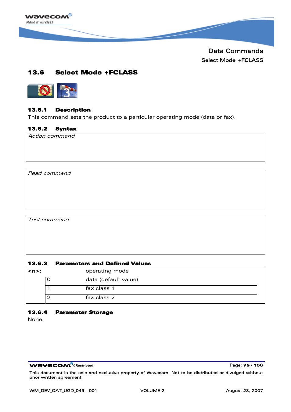 Select mode +fclass | Rainbow Electronics FARGO MAESTRO 100 (with TCP_IP) User Manual | Page 265 / 787